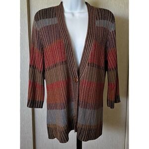 Coldwater Creek Sweater Womens Small 6-8 Cardigan Boho Knit Vintage Style Fall